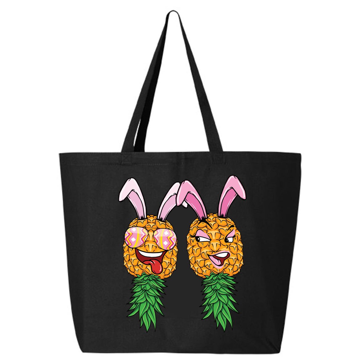 Easter Bunny Swinger Couple Upside Down Pineapple Gift 25L Jumbo Tote
