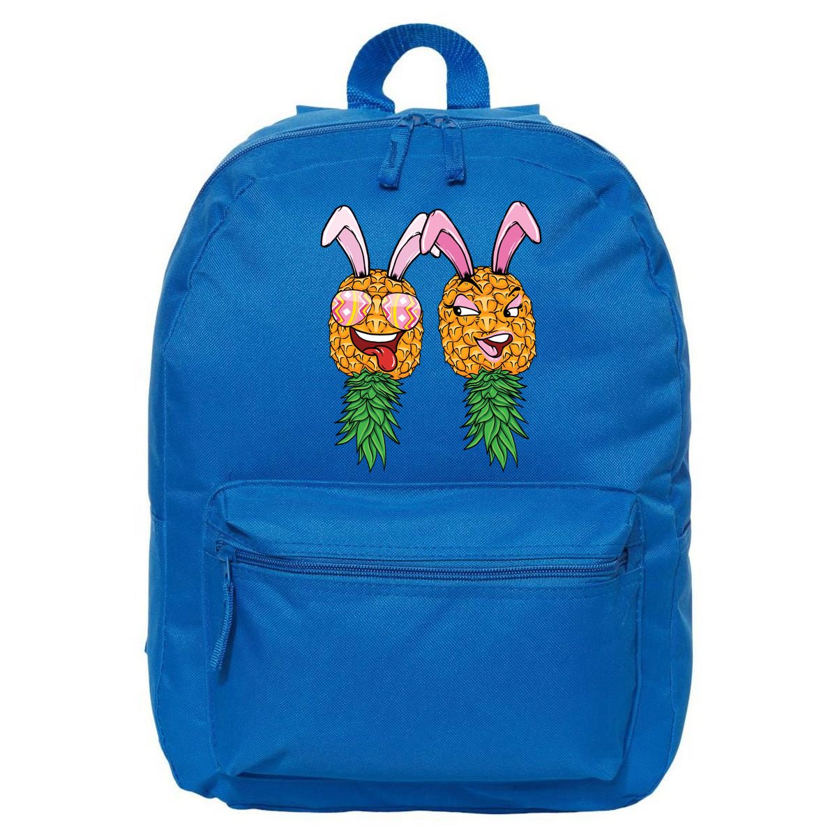 Easter Bunny Swinger Couple Upside Down Pineapple Gift 16 in Basic Backpack