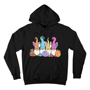 Easter Bunny Spring Gnome Easter Egg Hunting And Basket Hoodie