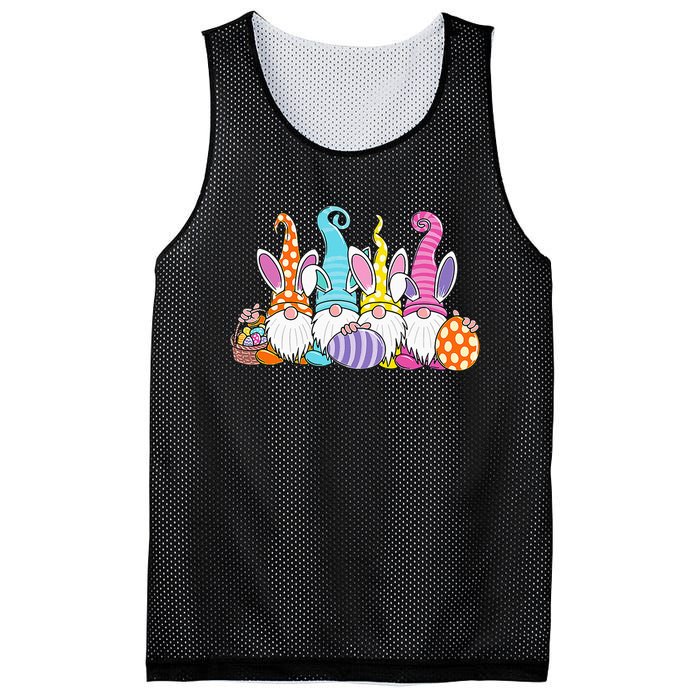 Easter Bunny Spring Gnome Easter Egg Hunting And Basket Mesh Reversible Basketball Jersey Tank