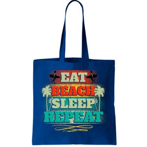 Eat Beach Sleep Repeat Retro Summer Fun Meaningful Gift Tote Bag