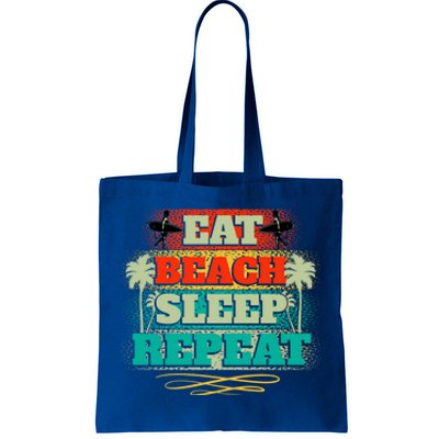 Eat Beach Sleep Repeat Retro Summer Fun Meaningful Gift Tote Bag