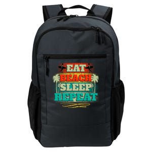 Eat Beach Sleep Repeat Retro Summer Fun Meaningful Gift Daily Commute Backpack