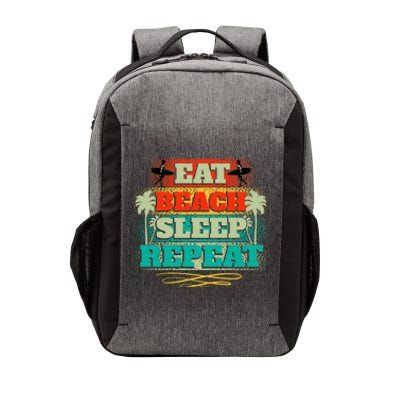 Eat Beach Sleep Repeat Retro Summer Fun Meaningful Gift Vector Backpack