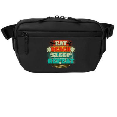 Eat Beach Sleep Repeat Retro Summer Fun Meaningful Gift Crossbody Pack