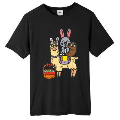 Easter Bunny Sloth On Llama Eggs Cute Alpaca Tall Fusion ChromaSoft Performance T-Shirt