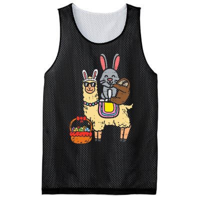 Easter Bunny Sloth On Llama Eggs Cute Alpaca Mesh Reversible Basketball Jersey Tank