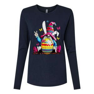 Easter Bunny Spring Gnome Easter Egg Hunting And Basket Womens Cotton Relaxed Long Sleeve T-Shirt