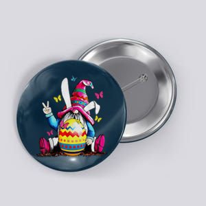 Easter Bunny Spring Gnome Easter Egg Hunting And Basket Button