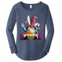 Easter Bunny Spring Gnome Easter Egg Hunting And Basket Women's Perfect Tri Tunic Long Sleeve Shirt