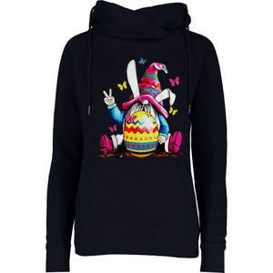 Easter Bunny Spring Gnome Easter Egg Hunting And Basket Womens Funnel Neck Pullover Hood