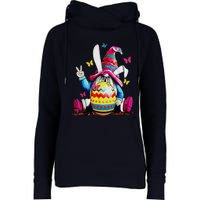 Easter Bunny Spring Gnome Easter Egg Hunting And Basket Womens Funnel Neck Pullover Hood