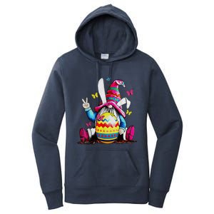 Easter Bunny Spring Gnome Easter Egg Hunting And Basket Women's Pullover Hoodie