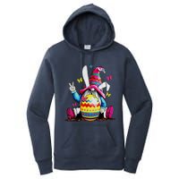 Easter Bunny Spring Gnome Easter Egg Hunting And Basket Women's Pullover Hoodie