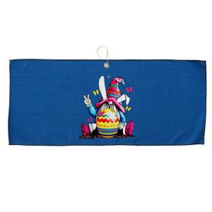 Easter Bunny Spring Gnome Easter Egg Hunting And Basket Large Microfiber Waffle Golf Towel