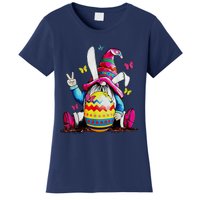 Easter Bunny Spring Gnome Easter Egg Hunting And Basket Women's T-Shirt