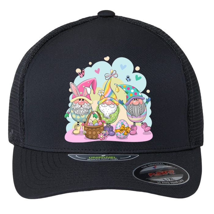 Easter Bunny Spring Gnome Egg Hunt Cute Basket Flexfit Unipanel Trucker Cap