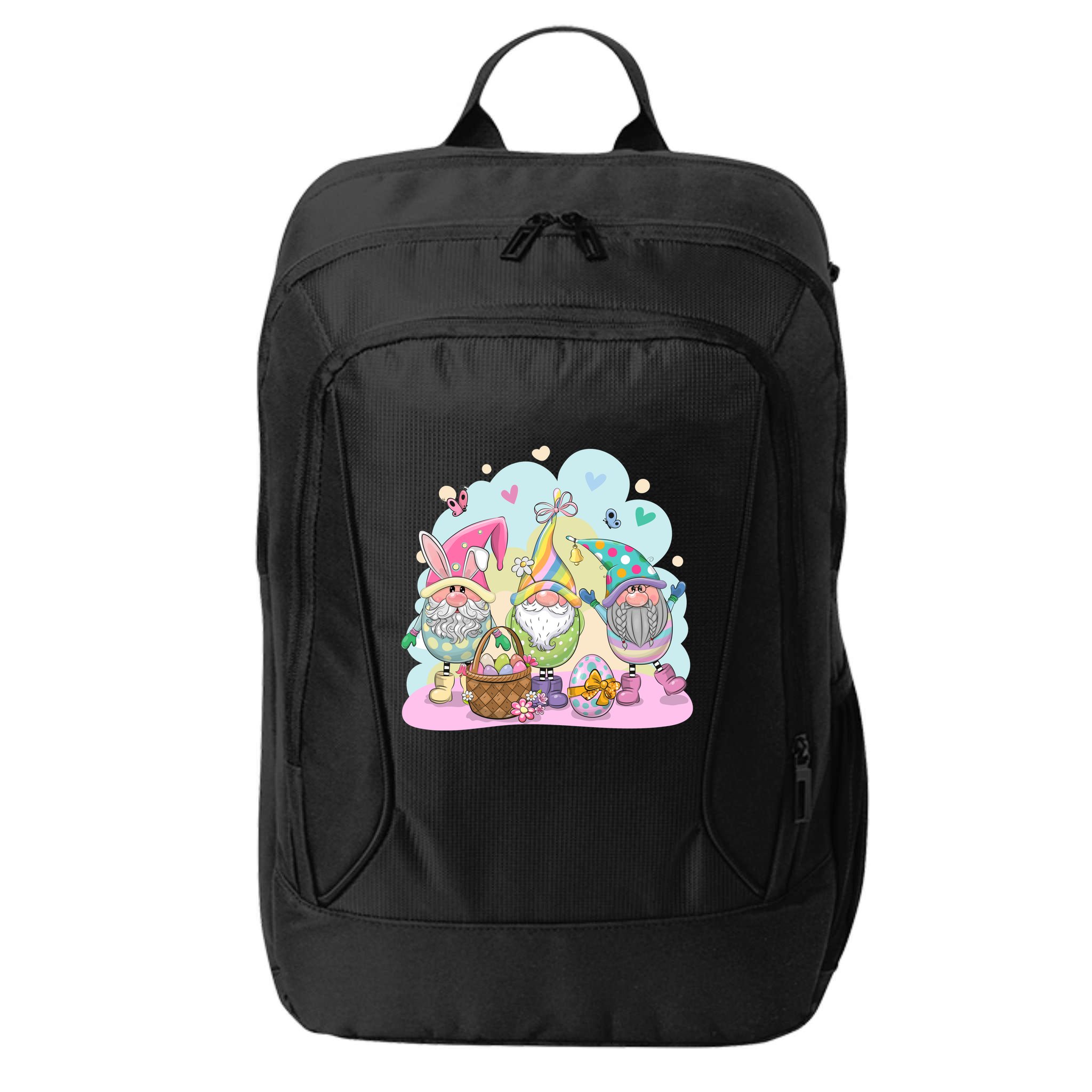 Easter Bunny Spring Gnome Egg Hunt Cute Basket City Backpack