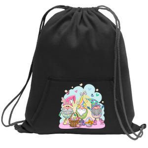 Easter Bunny Spring Gnome Egg Hunt Cute Basket Sweatshirt Cinch Pack Bag