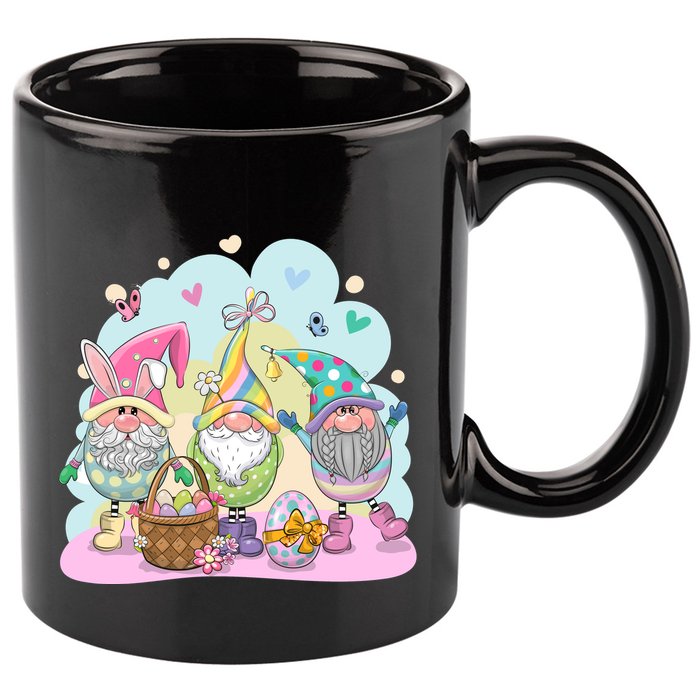 Easter Bunny Spring Gnome Egg Hunt Cute Basket 11oz C Handle Ceramic Mug
