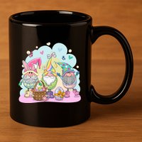 Easter Bunny Spring Gnome Egg Hunt Cute Basket 11oz C Handle Ceramic Mug