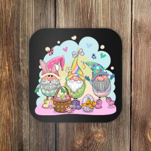 Easter Bunny Spring Gnome Egg Hunt Cute Basket Coaster