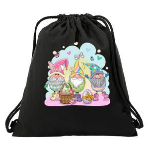 Easter Bunny Spring Gnome Egg Hunt Cute Basket Drawstring Bag