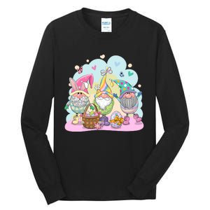 Easter Bunny Spring Gnome Egg Hunt Cute Basket Tall Long Sleeve T-Shirt