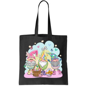 Easter Bunny Spring Gnome Egg Hunt Cute Basket Tote Bag