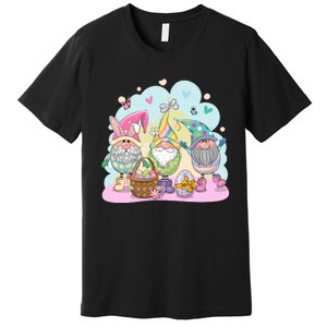 Easter Bunny Spring Gnome Egg Hunt Cute Basket Premium T-Shirt