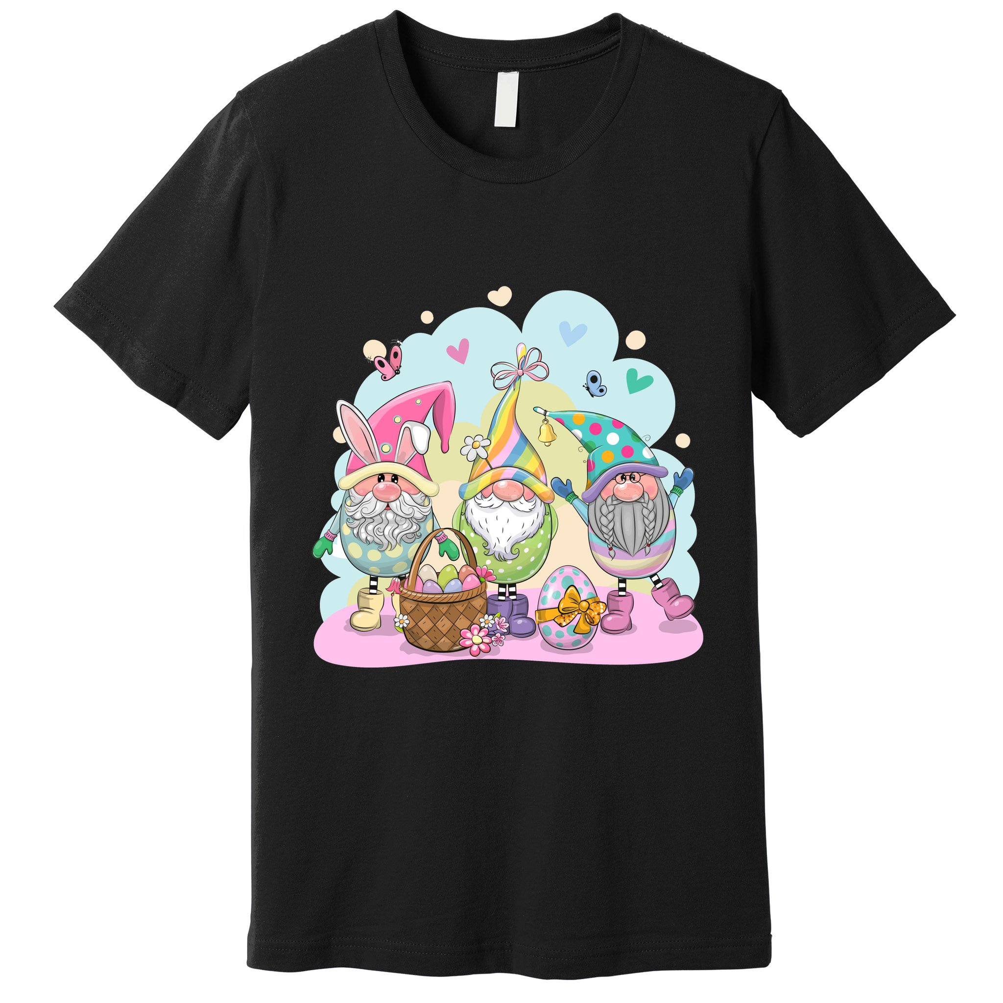 Easter Bunny Spring Gnome Egg Hunt Cute Basket Premium T-Shirt