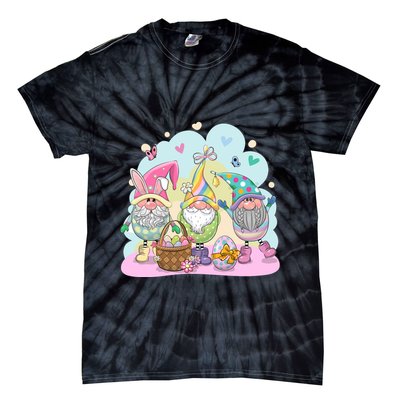 Easter Bunny Spring Gnome Egg Hunt Cute Basket Tie-Dye T-Shirt