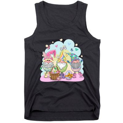 Easter Bunny Spring Gnome Egg Hunt Cute Basket Tank Top