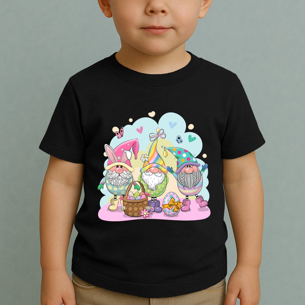 Easter Bunny Spring Gnome Egg Hunt Cute Basket Toddler T-Shirt