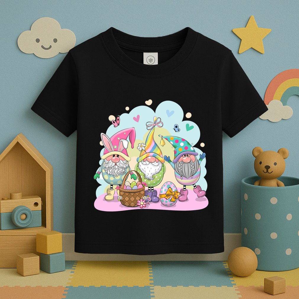 Easter Bunny Spring Gnome Egg Hunt Cute Basket Toddler T-Shirt