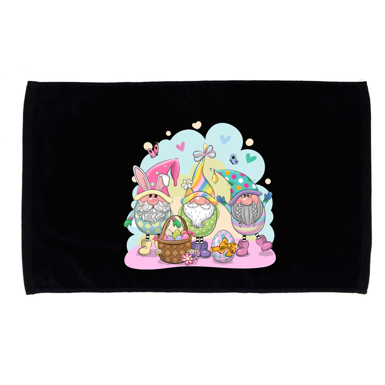 Easter Bunny Spring Gnome Egg Hunt Cute Basket Microfiber Hand Towel