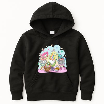 Easter Bunny Spring Gnome Egg Hunt Cute Basket Kids Hoodie