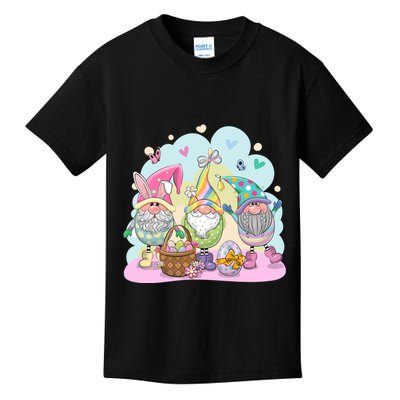 Easter Bunny Spring Gnome Egg Hunt Cute Basket Kids T-Shirt