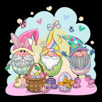 Easter Bunny Spring Gnome Egg Hunt Cute Basket Full Zip Hoodie