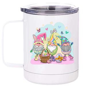 Easter Bunny Spring Gnome Egg Hunt Cute Basket 12 oz Stainless Steel Tumbler Cup