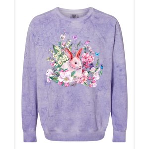 Easter Bunny Spring Flower Colorblast Crewneck Sweatshirt