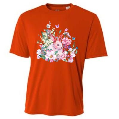 Easter Bunny Spring Flower Cooling Performance Crew T-Shirt