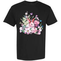 Easter Bunny Spring Flower Garment-Dyed Heavyweight T-Shirt