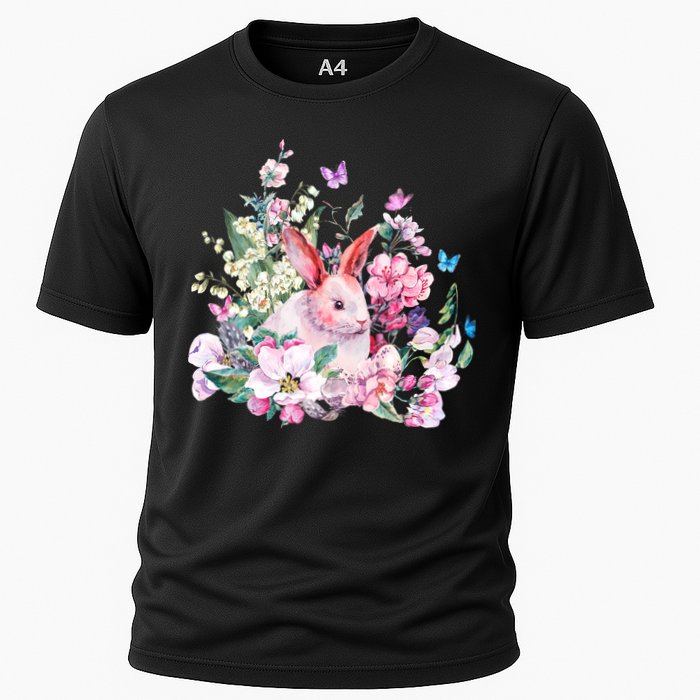 Easter Bunny Spring Flower Cooling Performance Crew T-Shirt