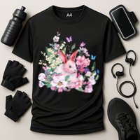 Easter Bunny Spring Flower Cooling Performance Crew T-Shirt