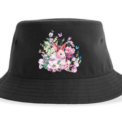 Easter Bunny Spring Flower Sustainable Bucket Hat