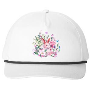 Easter Bunny Spring Flower Snapback Five-Panel Rope Hat