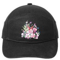 Easter Bunny Spring Flower 7-Panel Snapback Hat