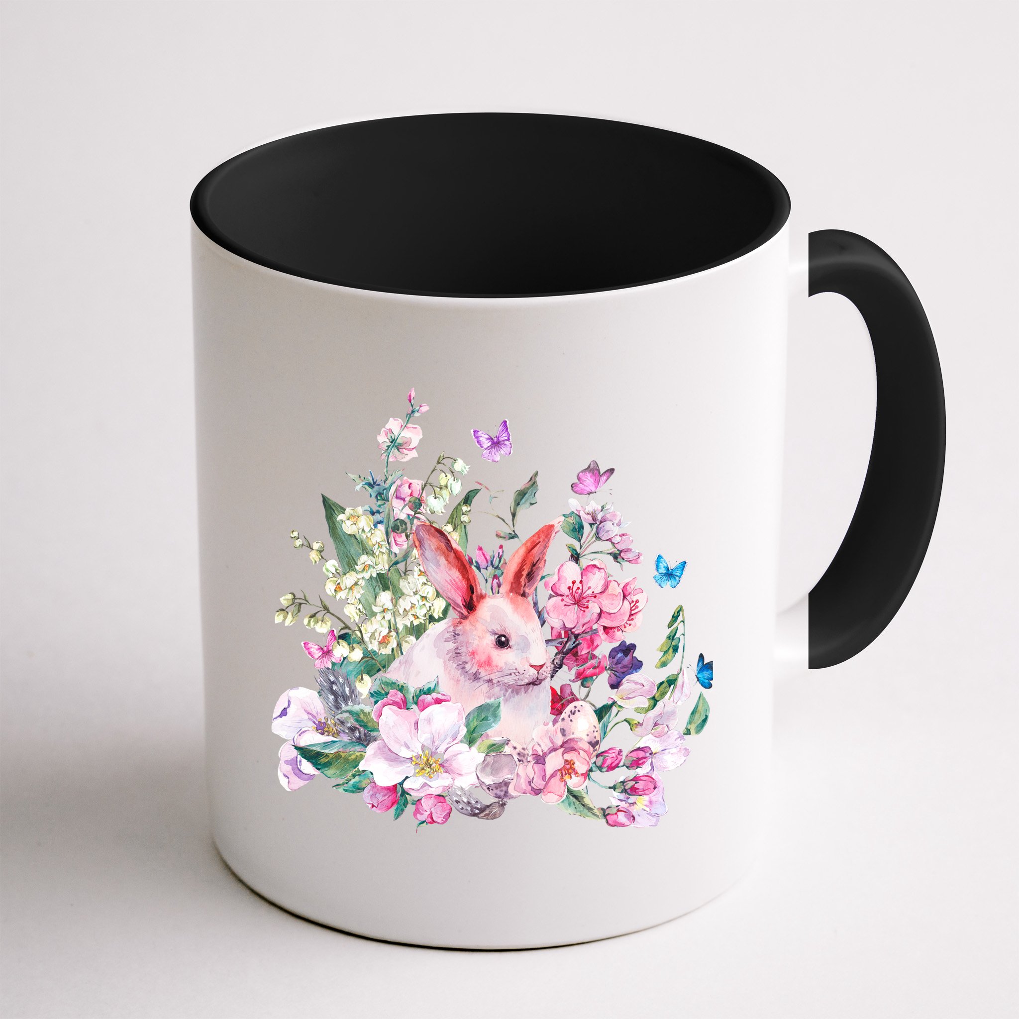 Easter Bunny Spring Flower Mug