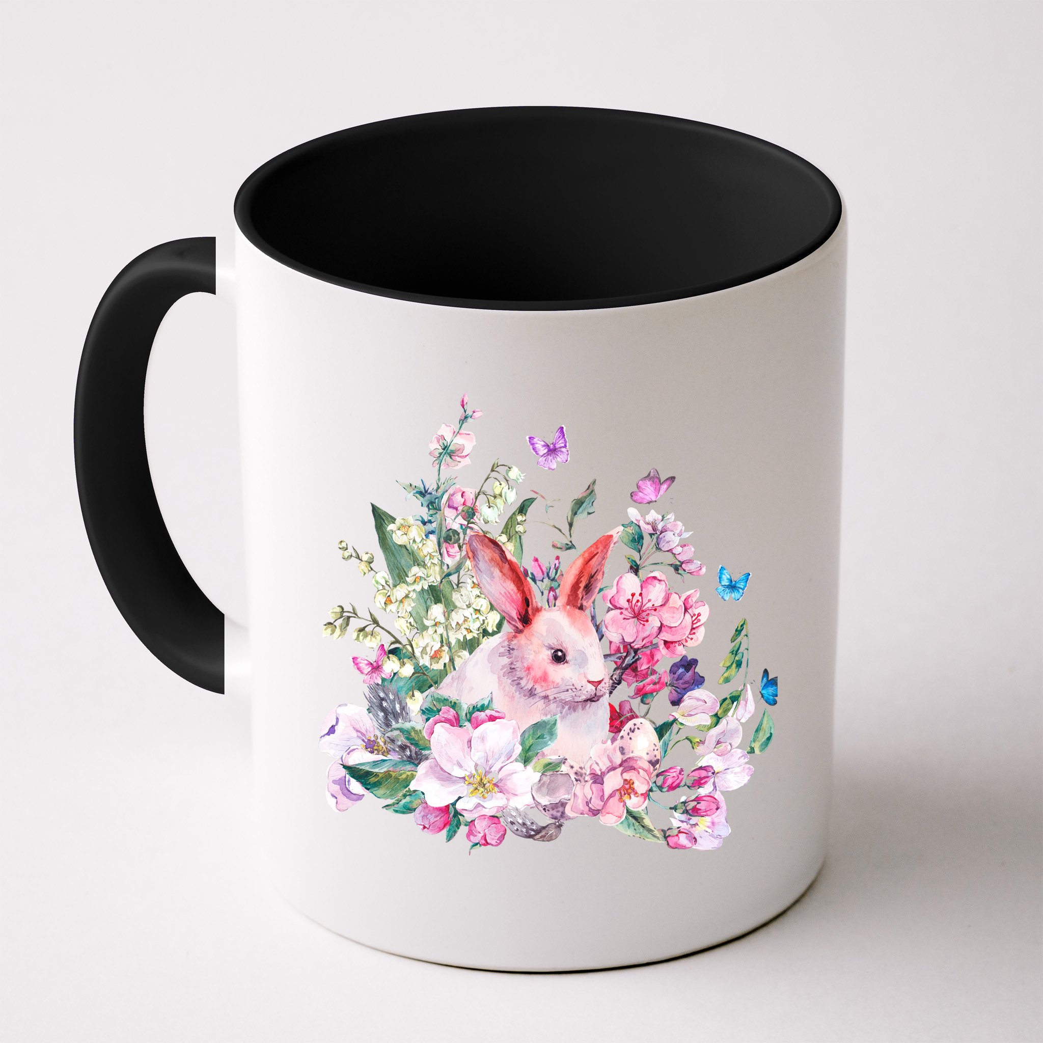 Easter Bunny Spring Flower Mug